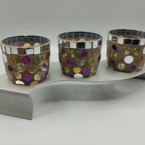 PARTYLITE Miranova Tealight Trio Centrepiece P90794 Boxed - Picture 3 of 7